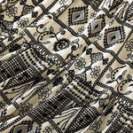 Buddha Stones Summer Bohemian Casual Black Beige Geometric Floral Women's Skirt