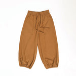 Buddha Stones Summer Tang Style Casual Drawstring Solid Cropped Pants Men's Harem Pants With Pockets
