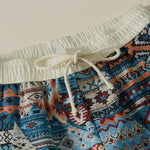 Buddha Stones Summer Casual Boho Drawstring Geometric Men's Shorts With Pockets