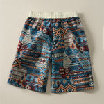 Buddha Stones Summer Casual Boho Drawstring Geometric Men's Shorts With Pockets