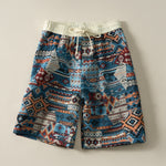 Buddha Stones Summer Casual Boho Drawstring Geometric Men's Shorts With Pockets