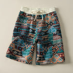 Buddha Stones Summer Casual Boho Drawstring Geometric Men's Shorts With Pockets