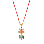 Buddha Stones Song Brocade Koi Fish Success Enamel Pendant Guofeng Necklace