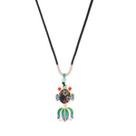 Buddha Stones Song Brocade Koi Fish Success Enamel Pendant Guofeng Necklace