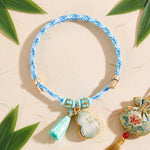 Buddha Stones Five Color Red String Song Brocade Gourd Protection Bracelet