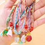 FREE Today: Luck and Strength Braided Five Color Cord Song Brocade Ruyi Scepter Tassel Bracelet