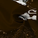 Buddha Stones Flying Crane Cloudwave Pattern Buttons Wrinkle-resistant Men's Short Sleeve Shirt