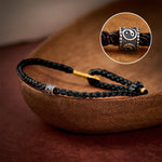 Buddha Stones Black Red String Yin Yang Protection Hand-Woven Minimalist Bracelet