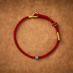 Buddha Stones Black Red String Yin Yang Protection Hand-Woven Minimalist Bracelet