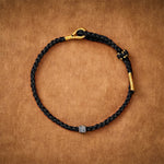 Buddha Stones Black Red String Yin Yang Protection Hand-Woven Minimalist Bracelet