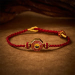 Buddha Stones Braided Red String Bagua Chinese Coin Protection Adjustable Bracelet