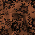 Buddha Stones Black Floral Pattern Buttons Wrinkle-resistant Men's Short Sleeve Shirt