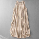 Buddha Stones Summer Vintage Polka Dot Women's Summer Sleeveless Dress