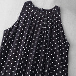 Buddha Stones Summer Vintage Polka Dot Women's Summer Sleeveless Dress