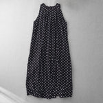 Buddha Stones Summer Vintage Polka Dot Women's Summer Sleeveless Dress
