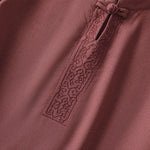 Buddha Stones Summer Tang Style Frog Button Embroidery Vines Solid Women's Short Sleeve Shirts