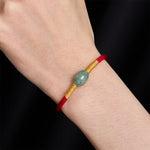 Buddha Stones Jade Bead Red String Protection Bracelet