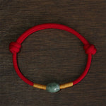 Buddha Stones Jade Bead Red String Protection Bracelet
