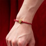 Buddha Stones Hand-Woven Red String Small Peach Blossom Luck Braided Cord Bracelet