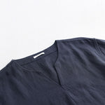 Buddha Stones Summer Minimalist Solid V-Neck Men's Short Sleeve T-Shirts