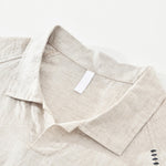Buddha Stones Summer Casual Minimalist Side Slit Solid Lapel Collar Men's Short Sleeve Shirts