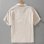 Buddha Stones Summer Casual Minimalist Solid Men's Short Sleeve Shirts