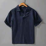 Buddha Stones Summer Casual Minimalist Solid Men's Short Sleeve Shirts