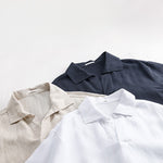 Buddha Stones Summer Casual Minimalist Solid Men's Short Sleeve Shirts