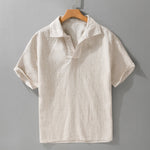 Buddha Stones Summer Casual Minimalist Solid Men's Short Sleeve Shirts