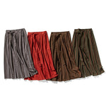 Buddha Stones Summer Vintage Drawstring Striped Ankle Pants Men's Wide Leg Pants With Pocket