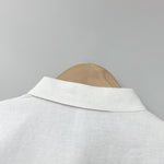 Buddha Stones Summer Casual Side Slit Solid Linen Men's Short Sleeve Shirts