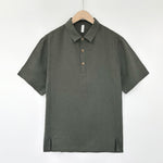 Buddha Stones Summer Casual Side Slit Solid Linen Men's Short Sleeve Shirts