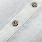 Buddha Stones Summer Casual Side Slit Solid Linen Men's Short Sleeve Shirts