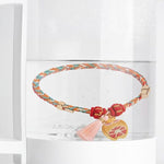 Buddha Stones Handwoven Five Color Apple Money Bag Gourd Chinese Lock Charm Protection Bracelet