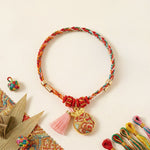 Buddha Stones Handwoven Five Color Apple Money Bag Gourd Chinese Lock Charm Protection Bracelet