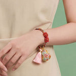 Buddha Stones Handwoven Five Color Apple Money Bag Gourd Chinese Lock Charm Protection Bracelet
