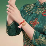 Buddha Stones Handwoven Five Color Apple Money Bag Gourd Chinese Lock Charm Protection Bracelet