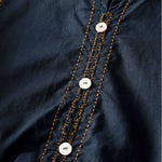 Buddha Stones Summer Boho Casual Button-up Solid Ruffle Bell Sleeve Women's Short Sleeve Shirts