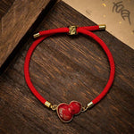 Buddha Stones Red String Song Brocade Gourd Protection Bracelet
