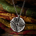 Buddha Stones Copper Plated With Silver Mountain Ghosts Spend Money Snake Coiled Around Copper Coin Necklace
