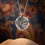 Buddha Stones Copper Plated With Silver Mountain Ghosts Spend Money Snake Coiled Around Copper Coin Necklace