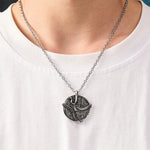 Buddha Stones Copper Plated With Silver Mountain Ghosts Spend Money Snake Coiled Around Copper Coin Necklace