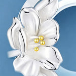 Buddha Stones White Chalcedony Camellia Peace Buckle Purity Necklace