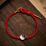Buddha Stones Hand-Woven Yin Yang Red String Lucky Adjustable Braided Cord Bracelet