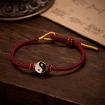 Buddha Stones Hand-Woven Yin Yang Red String Lucky Adjustable Braided Cord Bracelet