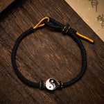 Buddha Stones Hand-Woven Yin Yang Red String Lucky Adjustable Braided Cord Bracelet