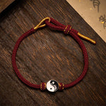 Buddha Stones Hand-Woven Yin Yang Red String Lucky Adjustable Braided Cord Bracelet