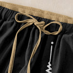 Buddha Stones Pure Cotton Om Symbol Pattern Women's Elastic Waist Pants With Pockets
