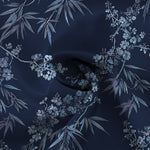 Buddha Stones Bamboo Plum Blossom Pattern Buttons Breathable Men's Short Sleeve Shirt