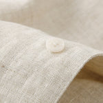 Buddha Stones Summer Minimalist Button-Up Solid Cotton Linen Men's Short Sleeve Shirts With Pocket